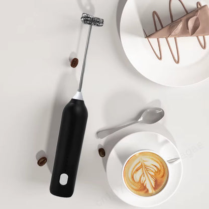 Mousseur à Lait Thermyne — mousseur électrique rechargeable à fouet inox, 3 vitesses